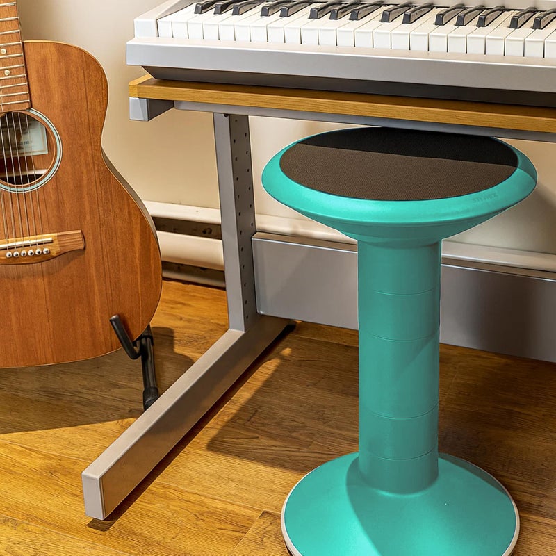 Storex Wiggle Stool â€“ Active Flexible Seating for Classroom and Home Study, Adjustable 12-18 Inch Height, Teal (00306U01C) - Image 3